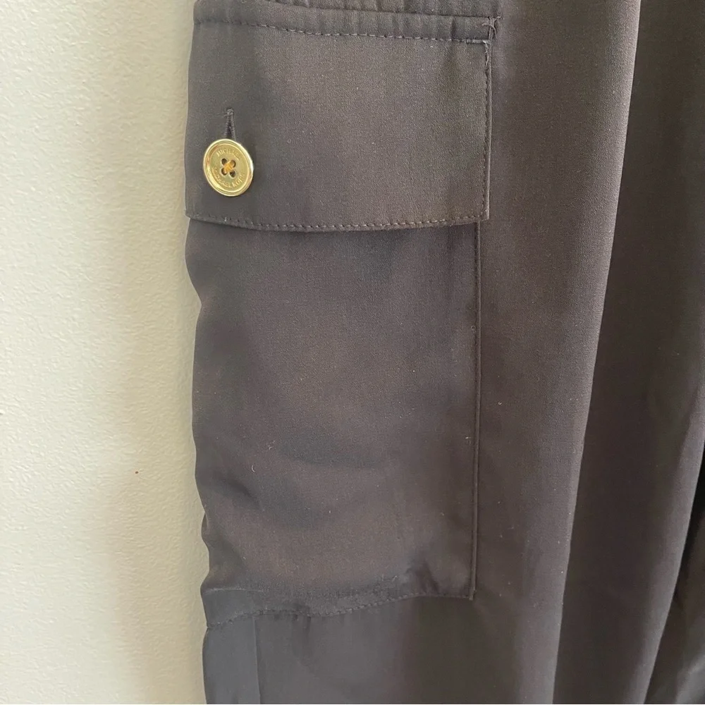 Michael by Michael Kors Cargo Pants Black Women’s L Lounge Travel Jogger pockets